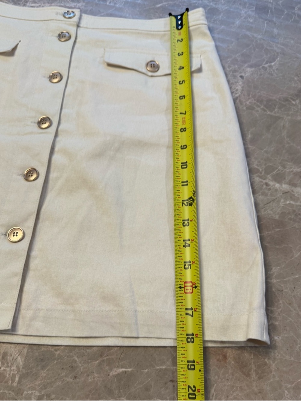 J . CREW Linen-blend Button-through
A-line Skirt size 8 - Picture 7 of 14